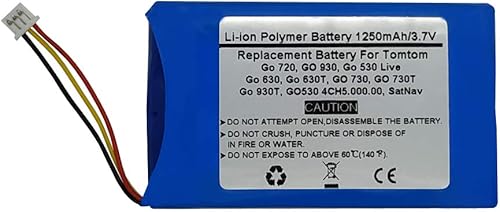 Batería de repuesto para navegador GPS de 3.7V 1250mAh para Tomtom Go 720 GO 930 Go 530 Live Go 630 Go 630T GO 730T Go 930T GO530 4CH5.000.00