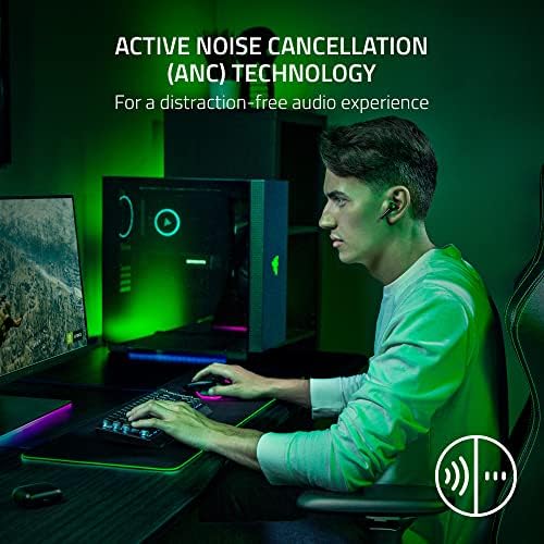 Razer Hammerhead HyperSpeed - Multiplatform Wireless Gaming Earbuds Licensed for Xbox (HyperSpeed Wireless, Active Noise Cancellation, Ambient Noise Cancellation with Dual Microphones) Black
