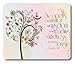 Smooffly Inspirational Christian Bible Verse Proberbs Quotes Mouse Pad, She Opens Her Mouth with Wisdom and The Teaching of Kindness is on Her Tongue Mouse pad 9.5