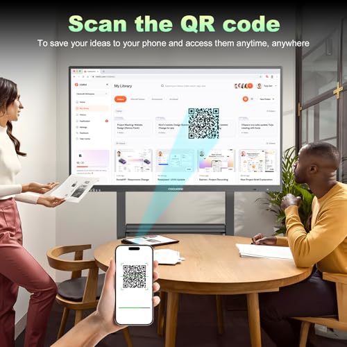 6534 smart board 4k uhd touchscreen interactive digital whiteboard display electronic all-in-one computer for classroom office home business wopen app ecosystem board amp wall mount only