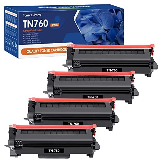 Toner TN-730/TN-760 TN760 Toner for Brother Printer Compatible Replacement for Brother TN760 TN 760 TN730 TN-760 Toner Cartridge Black High Yield for MFC-L2710DW DCP-L2550DW HL-L2350DW Printer 4-Pack