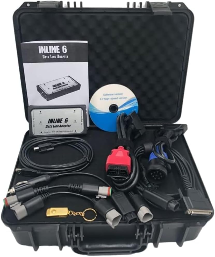 3165033 Excavator Parts Inline 6 Data Link Adapter Heavy Duty Diagnostic Scanner Fits for Cummins Komatsu Tool