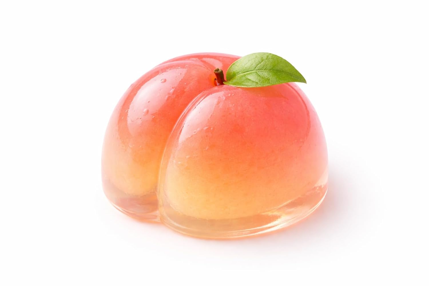 Korean Snack Sugar Free Jelly Gummy Candy, Peach Flavor, Pack of 50