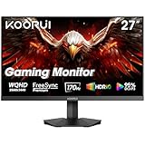 KOORUI 27” WQHD (2560 x 1440p) Gaming Monitor 170Hz (Supports 144Hz), 1ms Fast IPS, HDR 10, DCI-P3 95% Color Gamut, FreeSync Premium, Adaptive G-Sync, HDMI x 2, DisplayPort, Black