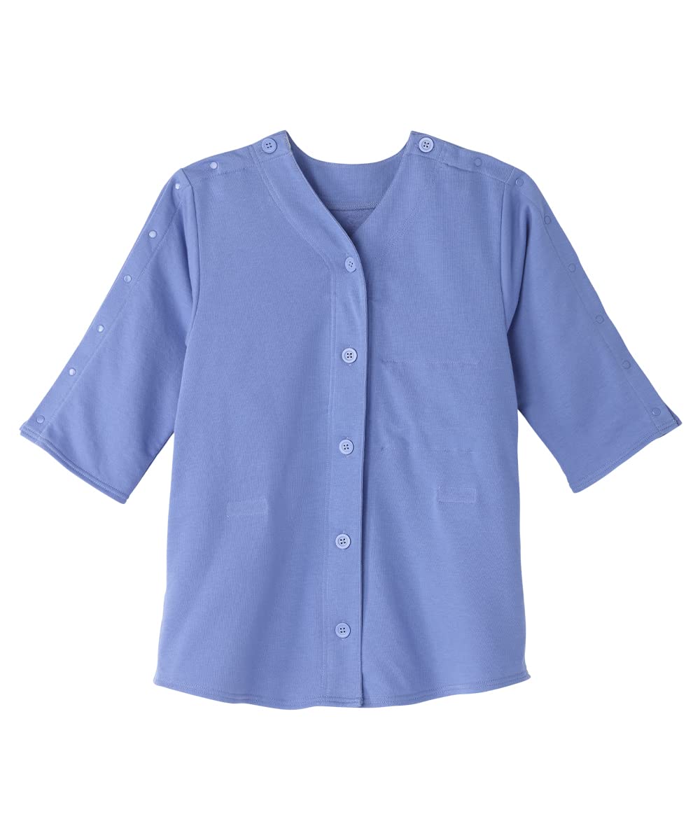 Women’s Surgical Recovery Adaptive Patient Jacki® Top - Blue Post-Surgery Garment - The Jacki