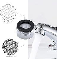 ILLUVA M24 Csapszűrő Szett - 3 db Rozsdamentes Acél Perlátor Vízszűrővel, Csapra Szerelhető Vízkeverő Fúvóka (24 mm Külső Menet) 3