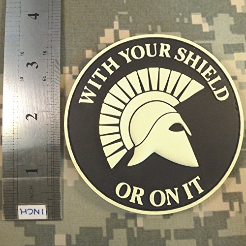 Legeeon Glow Dark Spartan Helmet With Your Shield Or On It Pvc 3D Rubber Hook Patch #TOP6