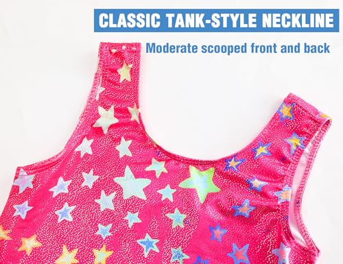 Image of TENVDA Leotards for Girls Gymnastics Kids Children Biketard With Shorts Sparkly Unicorn Dance Unitards(Multiple Colors)