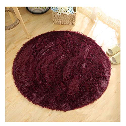 Morbido coprisedia in pelliccia artificiale e tappeto rotondo, 200 x 200 cm, comodo cuscino a pelo lungo per soggiorno e camera da letto, cuscino alto 2,5 cm