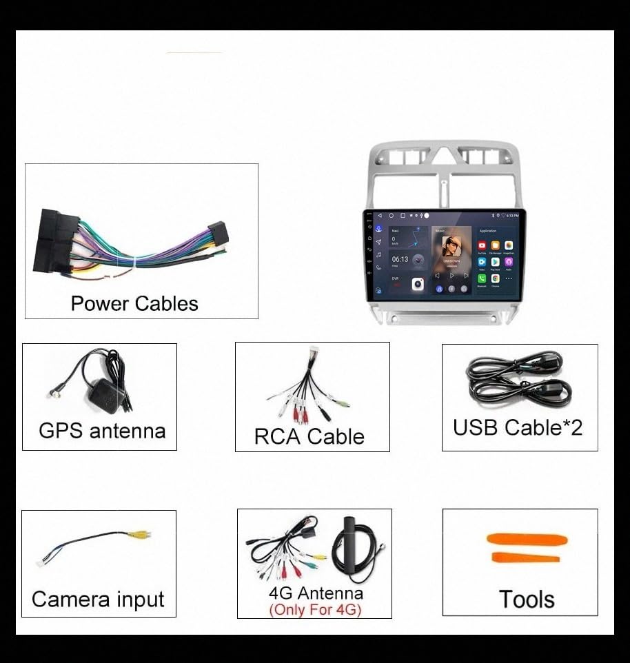 Carplay inalámbrico Peugeot 307 autoradio Android Auto portátil 6