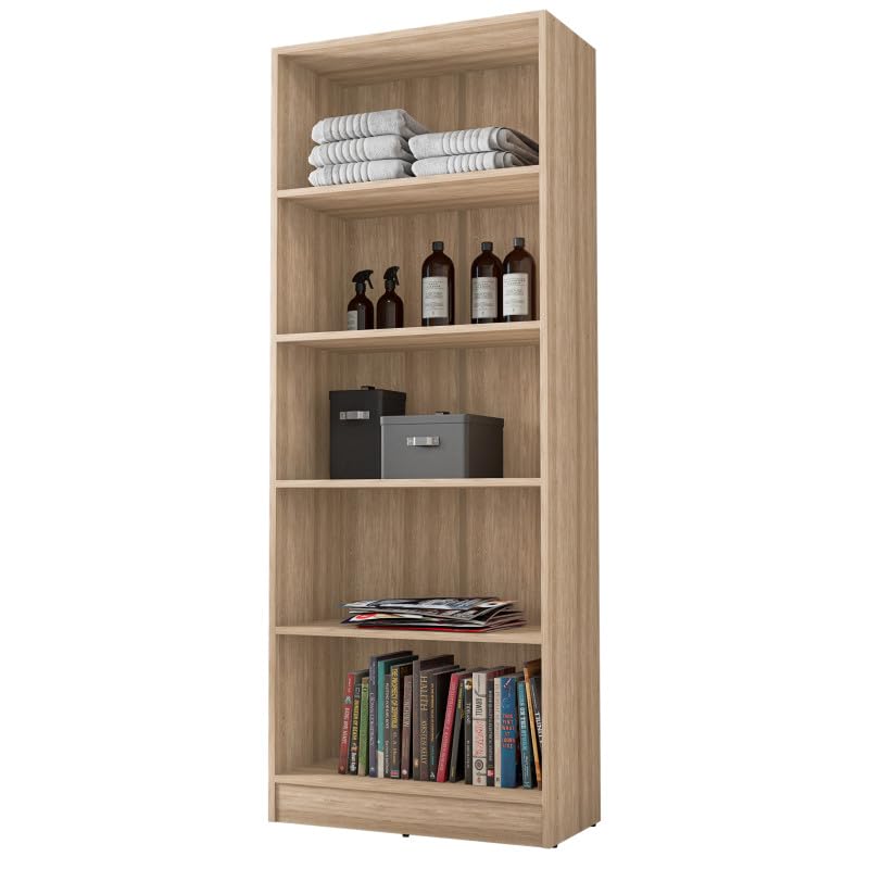 Armoire 2 Portes Chêne et Erable Multifonctions L 61 H 160.6 P 31.8 cm