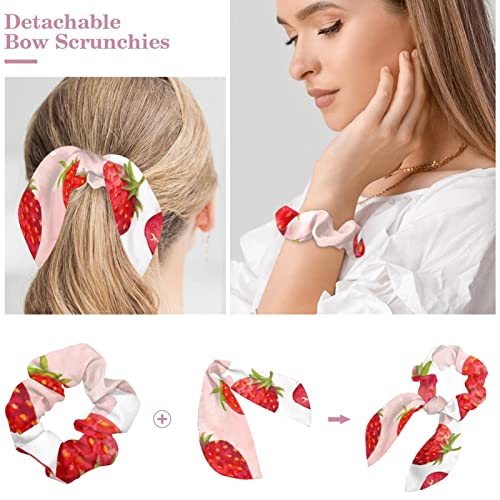 Chouchous cheveux queue de cheval sans nœud pour coiffure rouge - 4