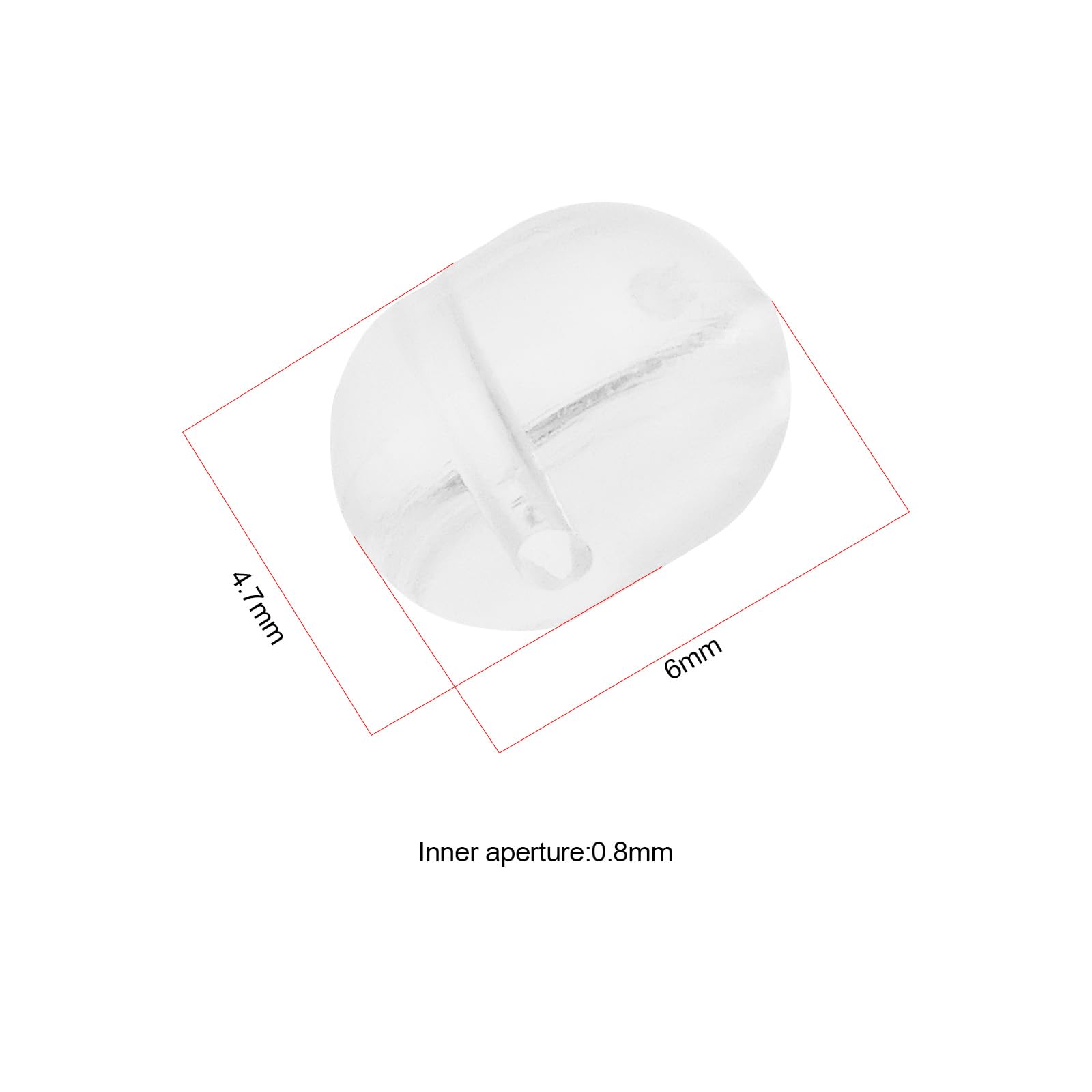 EMSea 200 Cuentas de Pesca de 3 X 5 mm/4,7 X 6 mm/5 X 8 mm Cuentas de Doble Agujero en Cruz Cuentas de Tope de Cebo de Pesca Señuelos de Pesca Aparejos de Pesca Cuentas de Anzuelo Transparentes