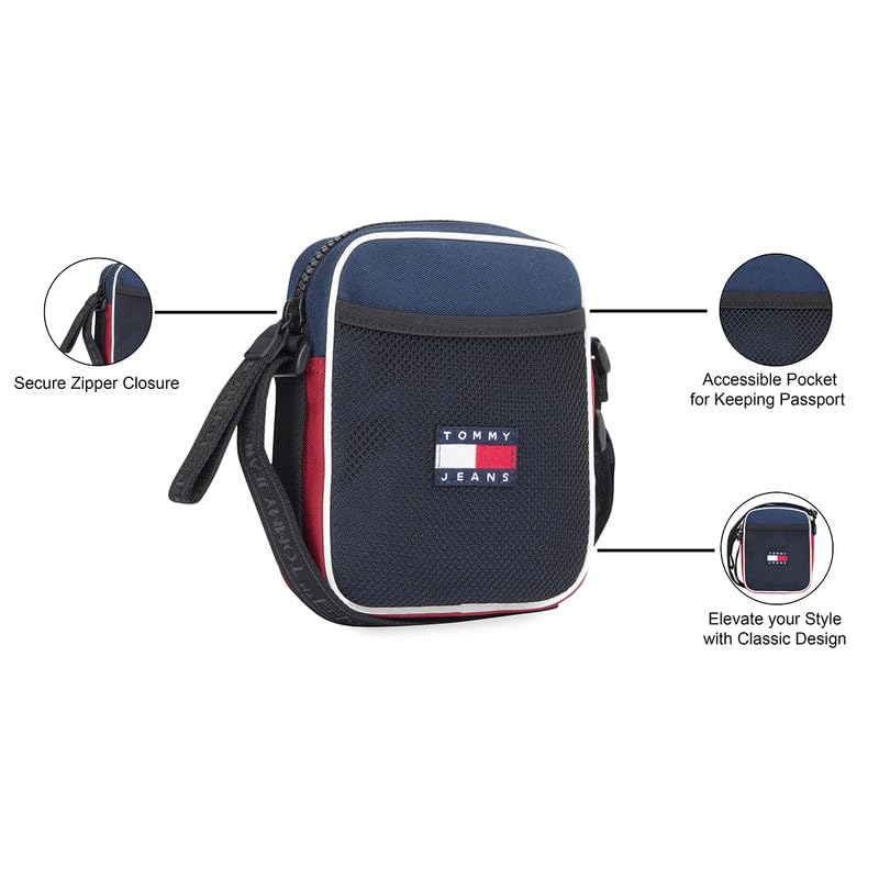 Image of Tommy Hilfiger Men's Calceta Reporter Crossbody - Corporate, Blue