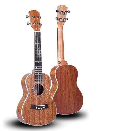 ウクレレ 初心者 23 インチウクレレマホガニー単板ハワイアン 4 弦単板小型ギター楽器(B)