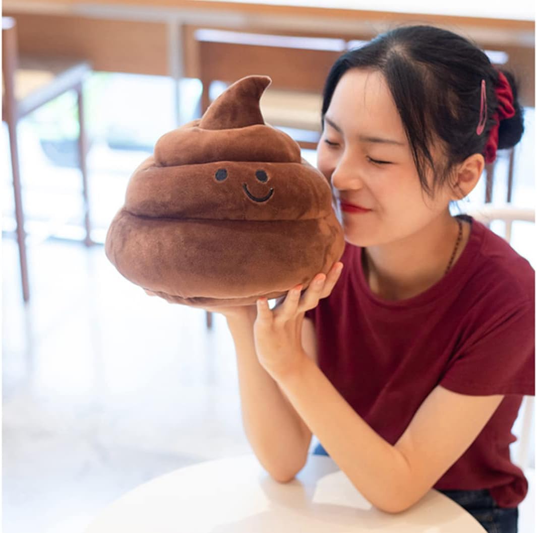 Lovely Plush Simulation Poop, Spoof Gifts, 3D Funny Decoration Pillow (10in, Brown)