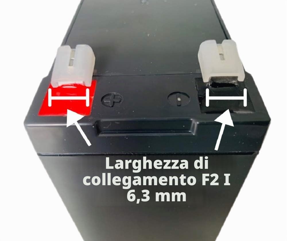 Batteria al piombo CSB HR 1234 W F2 12 V 8,4 Ah 34 W 1,67 V/15 min ad alta corrente piombo AGM, compatibile MP1236H, NPW45-12, HR1234WF2, UP-RW1245P1, WP1236W