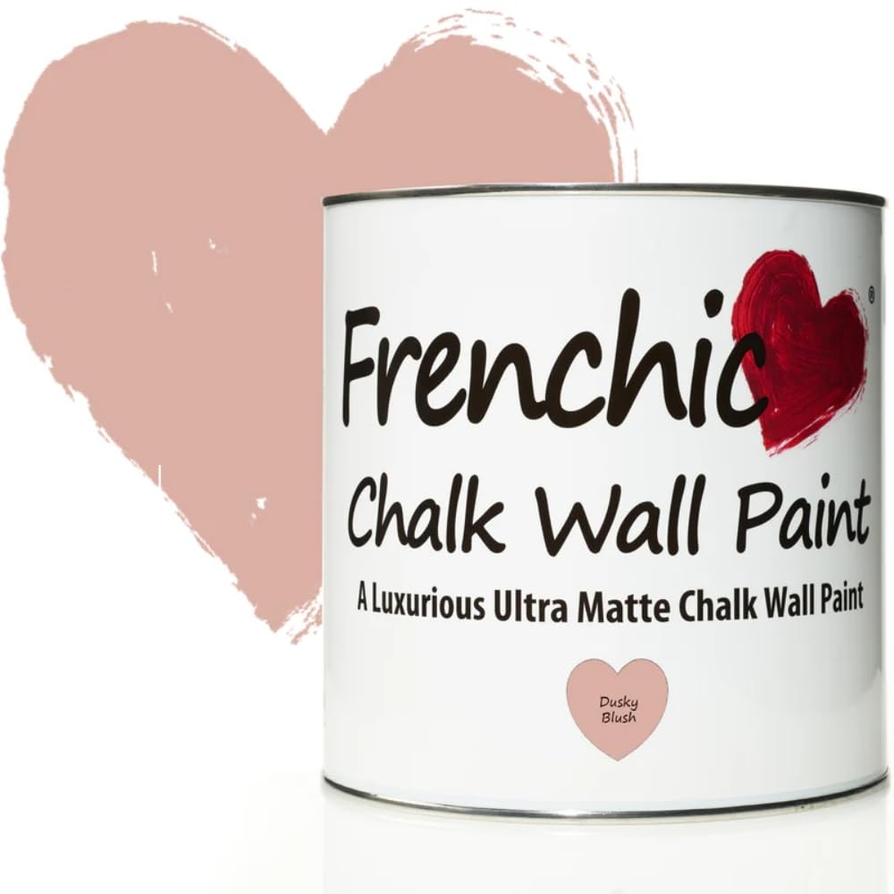 Frenchic Just A Little Bit Boudoir, This Soft And Muted Pink Has A Whisper Of Vintage About It But Is Thoroughly Modern In Its Allure. Dusky Blush Chalk Wall Paint, For Interior Walls & Ceilings, Ultra Matte, Washable & Scrubbable (2.5L)