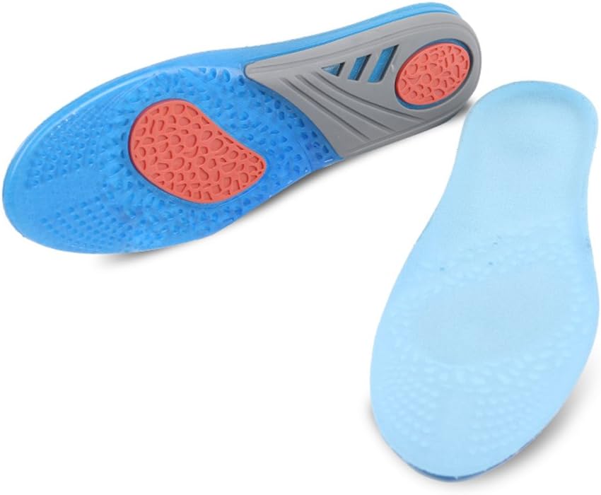 Xcyliveus Inserts with Silica Gel Shock Absorber Can be Trimed Sports Orthotic Insoles for Women and Men (L Men Full Length:12.59''US:7.5-14)