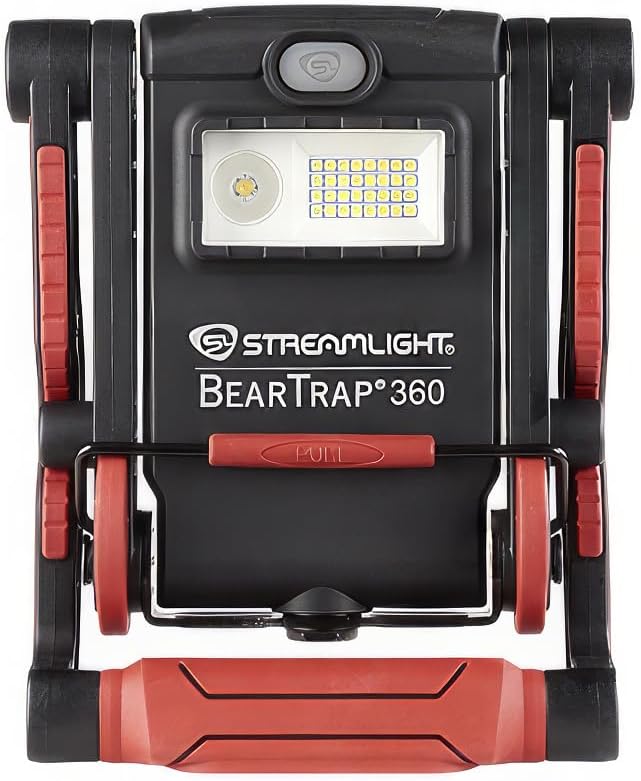 Miniatura 2 de Streamlight 61523 BearTrap 360 - Luz de trabajo recargable de 2000 lúmenes con modos de punto e inundación, cuerpo giratorio y base magnética, color