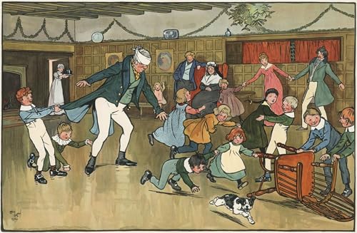 Cuadro en lienzo SERENDIPITP de 60x90cm con arte vintage navideño de Cecil Aldin