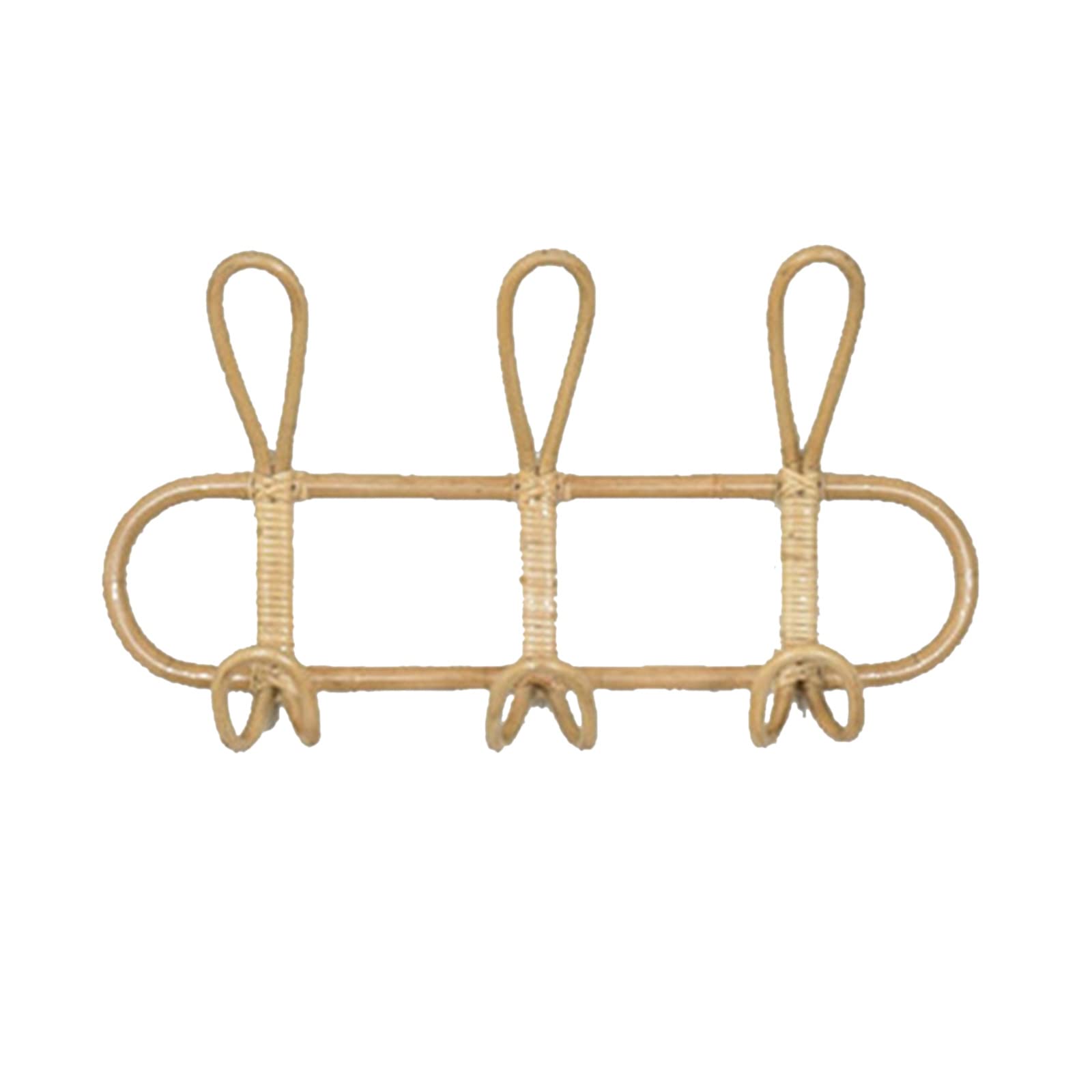 YROHGKPN Rattan Hanger Wall Hooks Kid Garments Organizer Hanging Rack for Clothes Hat Coat Storage Bedroom Decoration Rattan Hooks