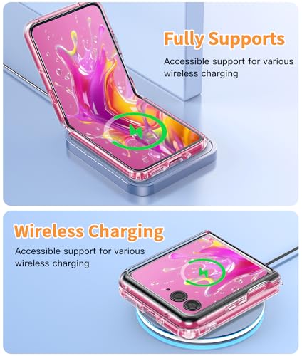 Image of FNTCASE for Motorola Razr-Ultra-2025 /2026 Magnetic Case: Lightweight Military Grade Drop Protection Anti Yellowing Cell Phone Cover Flexible Durable Rugged Shockproof TPU Crystal (Clear)