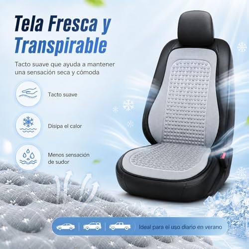Respaldo para asiento de auto refrescante y funda transpirable universal de coche 2