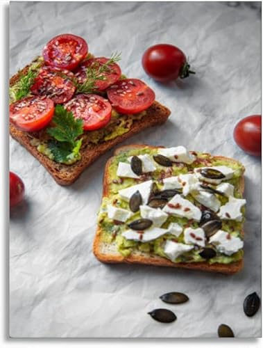 Bathroom Wall Art Toast guacamole feta cheese and toast guacamole