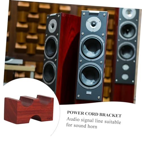 Accesorios de escritorio de madera para sujetar cables de audio y evitar enredos 5