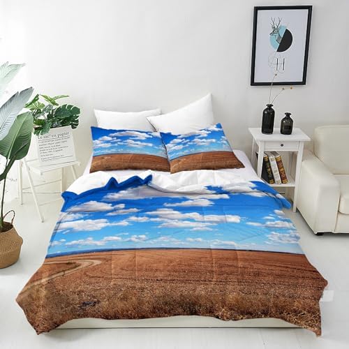 ANHOPE Flower Fairy Duvet Cover Set Soft Microfibre Polyester Quilt Cover 3 PCS Bedding Set with 2 Pillowcase Butterfly Floral Print Pattern Comforter Cover with Zipper Closure Single (135 x 200 cm)