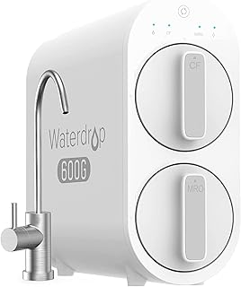 Waterdrop G2P600 Reverse Osmosis System, 600 GPD Reverse Osmosis Water Filter, 7 Stage Tankless RO Water Filter System, Un...
