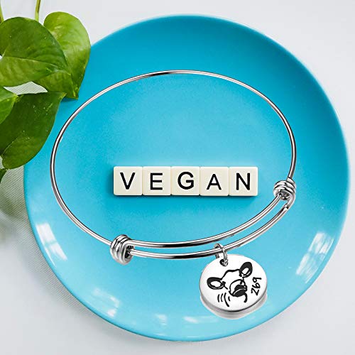 Image of 269 Cow Vegan Necklace Animal Activism Jewelry Vegetarian Gift