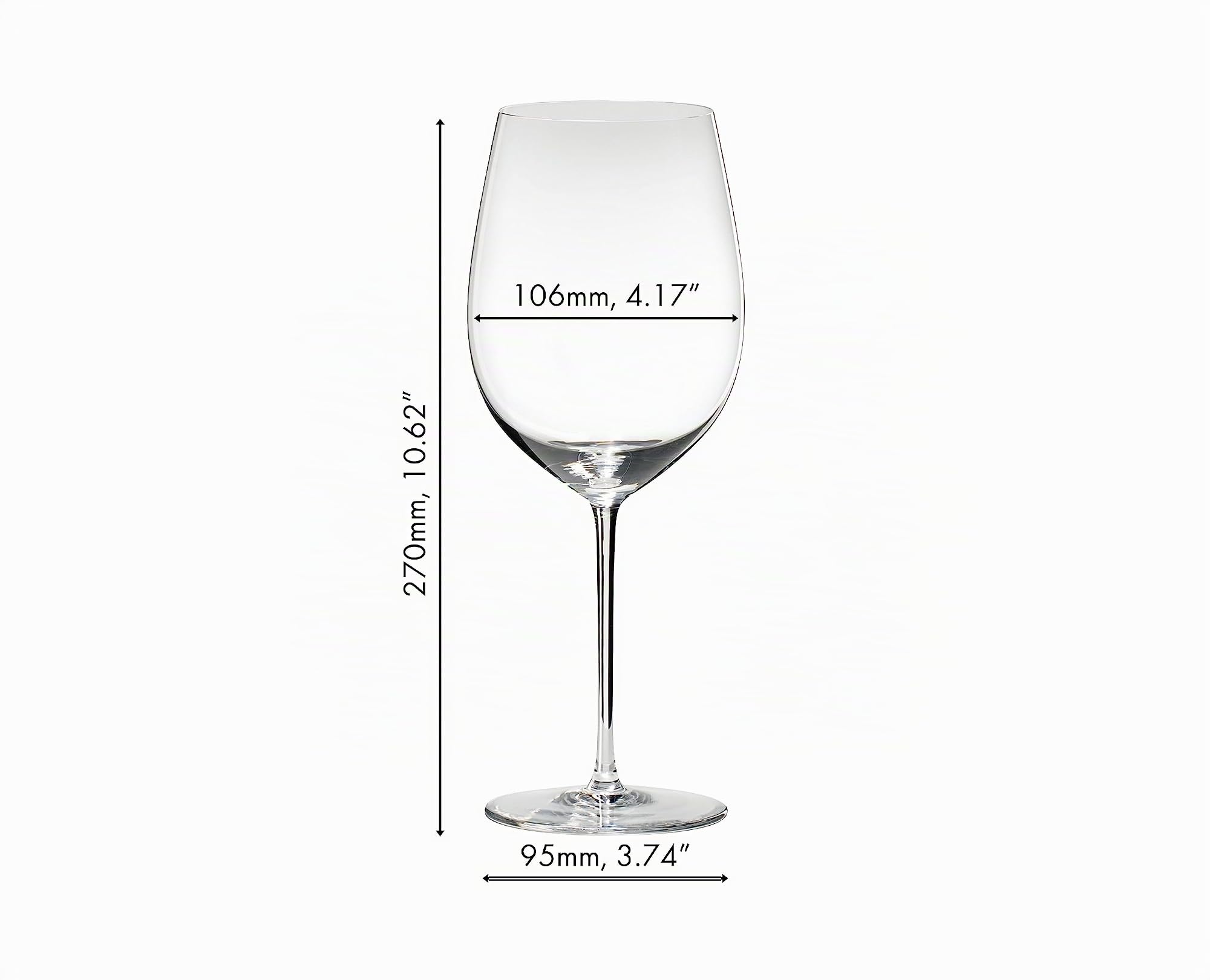 RIEDEL Rotweinglas, Für Rotweine wie Bordeaux Grand Cru, 860 ml, Kristallglas, Sommeliers, 4400/00