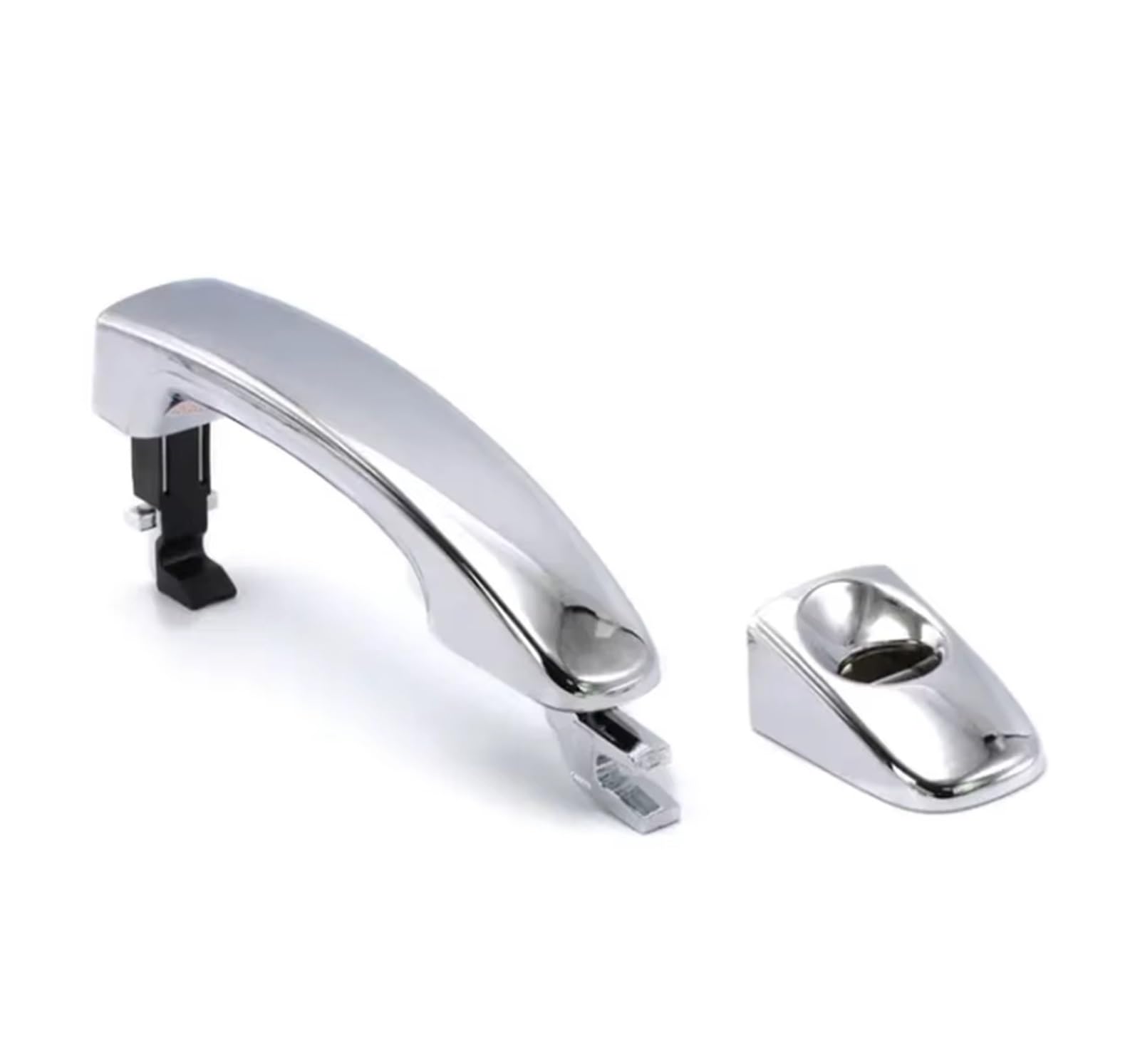 Dbckls Chrome Vehicle Exterior Outer Door Handle For Ranger For Everest For T6 For T7 For Mazda For Bt50 2012-2020 Black Outer Exterior Door Handle(Chrome)