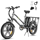 【120Miles & 30AH Battery】Mukkpet fat tires electric bike with 48V 30AH removable battery, offers an impressive range of 80-120Miles. BMS protection and UL certified ensuring the utmost safety and stability during your rides. Mukkpet cargo ebike helps...