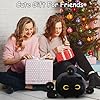 SQEQE Black Cat Plush, Cat Stuffed Animals Plushie with 4 Cute Babies Cat Plushies in Her Tummy, Soft Plushie Pillow Gifts for Kids #1