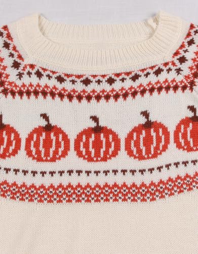 Image of Women's Vintage Fair Isle Pullover Sweater Lightweight Knit Tops