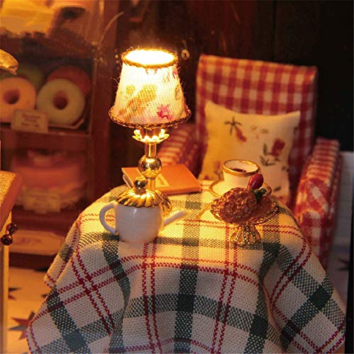 Kanqingqing Miniatur Puppenhaus Puppenhaus Miniatur DIY Haus Kit Holz Miniatur Möbel Kit Kreative Zimmer Mit Möbel Für… – Bild 4