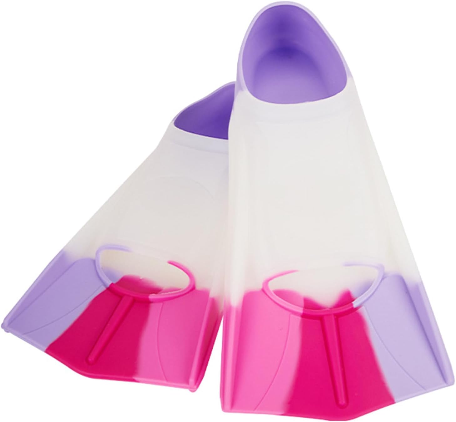 Silicone Swim Training Fin Comfortable Short Snorkeling Fin Travel Size Flippers for Snorkeling Divings Swimming Travel Size Flippers