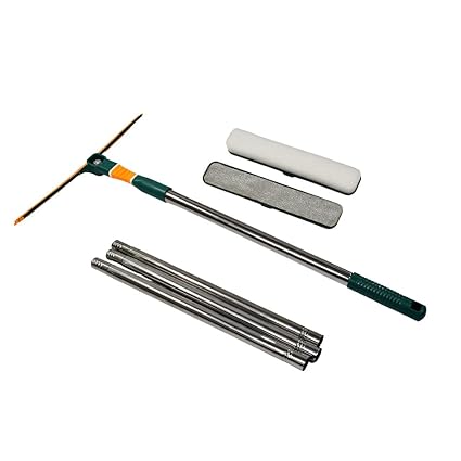 Generic Non-Slip Hand-Held Multi-Purpose Plastic 3 in 1 Glass Wiper for Cleaning Window Glass, Tiles, Kitchen Table Platform, Car Auto Windshield (Multicolour)