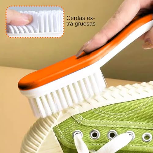 Miniatura 2 de Cepillo Para Limpiar Zapatos, Cepillo Limpiador De Calzado, Diseño Ergonómico Antideslizante Cerdas Elimina Manchas Limpieza De Baño Zapatillas Lavandería