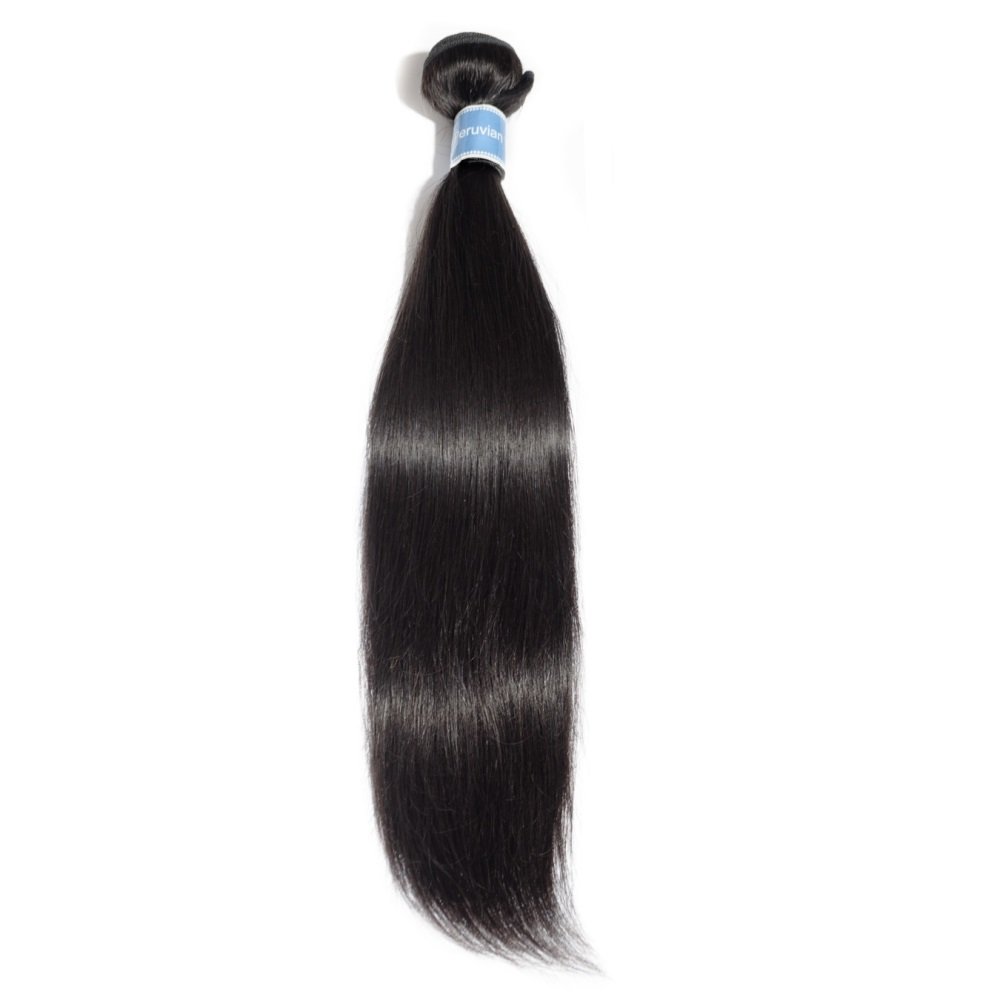 Virgin Brazilian Straight Hair Extensions (20", Natural 1B)