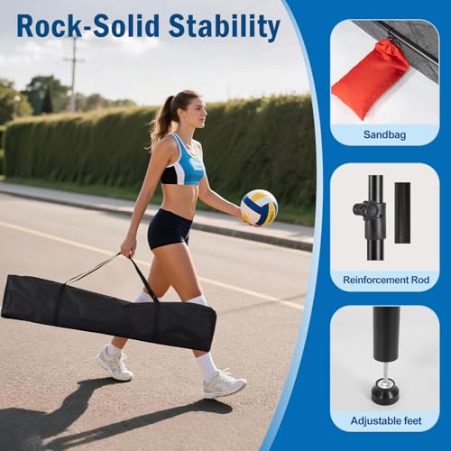 PulseFay Volleyball Setter Training Net – Volleyball Setter Training Equipment with Adjustable Height & Angle, Heavy-Duty Portable Frame for Indoor/Outdoor Setting, Serving & Spiking Practice by PulseFay - Image 5