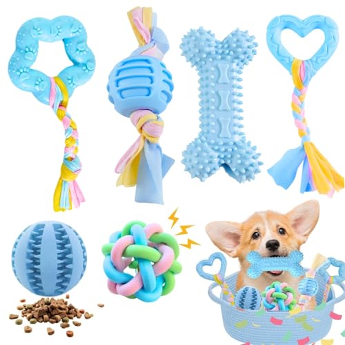 Bambinom Chew Toys for Small Dogs – 6 Pack Teething