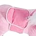 Qaba Kids Ride on Walking Horse Pony Plush Walking Animal with Wheels and Realistic Sounds for 3 Years Old Children - Pink