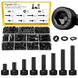Fgruh 185PCS M6 Socket Screws Assortment Kit, M6x8/10/12/16/20/25/30/35 mm