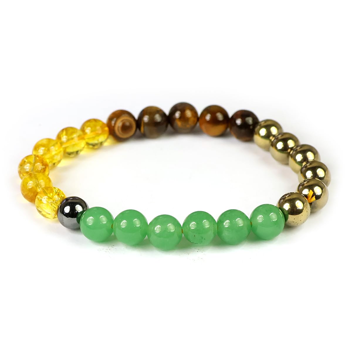 Crystu Money Magnet Bracelet Citrine Pyrite Green Aventurine Hematite Tiger Eye Crystal Healing 8 mm Round Beads Crystal Stone Bracelet for Unisex (B0DDY1MW9T) Amazon Price History, Amazon Price Tracker