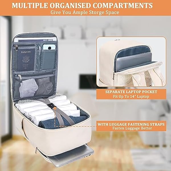 Lossga Bolsa de cabina, 40x25x20-albaricoque, 40x20x25