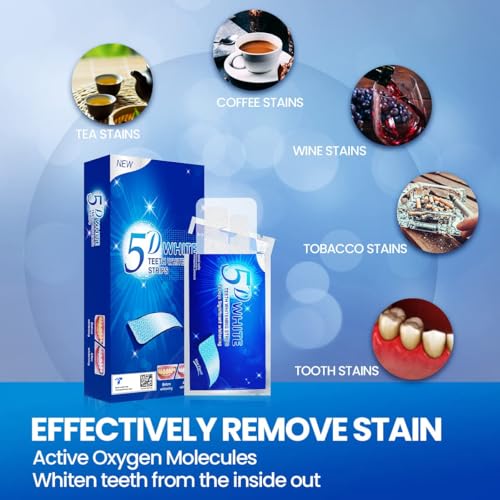 Teeth Whitening Strips, Tooth Whitening Kits: 28 Pcs 14 Packs Enamel Safe Non-Sensitive, Teeth Whitener Kits